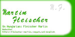 martin fleischer business card